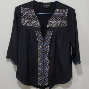 ❤MISS ME (MM COUTURE) FLOWY BEADED TOP/BLOUSE, S